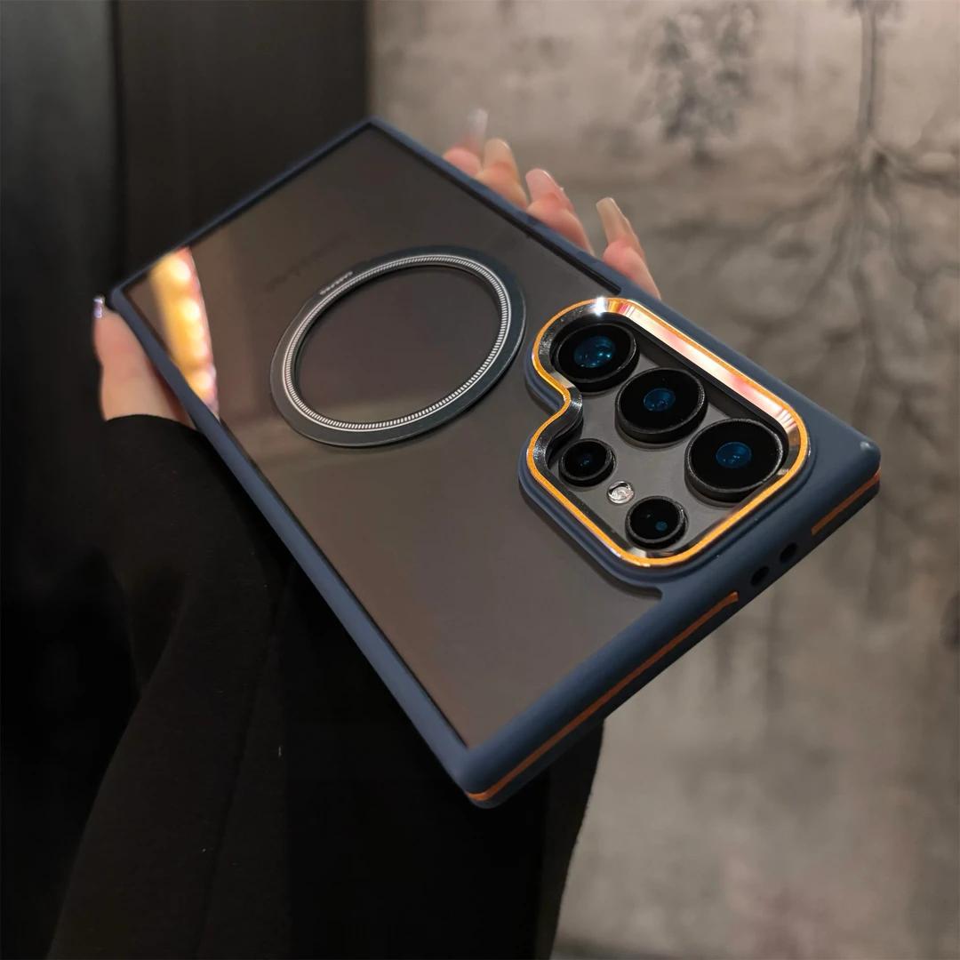 Shockproof Frosted Magnetic Phone Case for Samsung S Series
