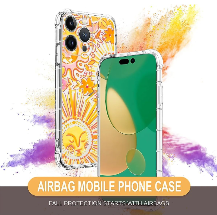 Retro Gold Sun Phone Case for iPhone Series