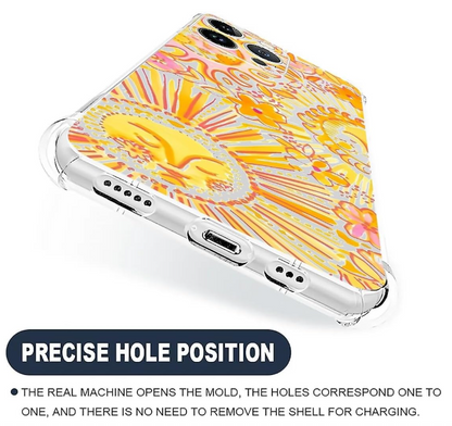 Retro Gold Sun Phone Case for iPhone Series