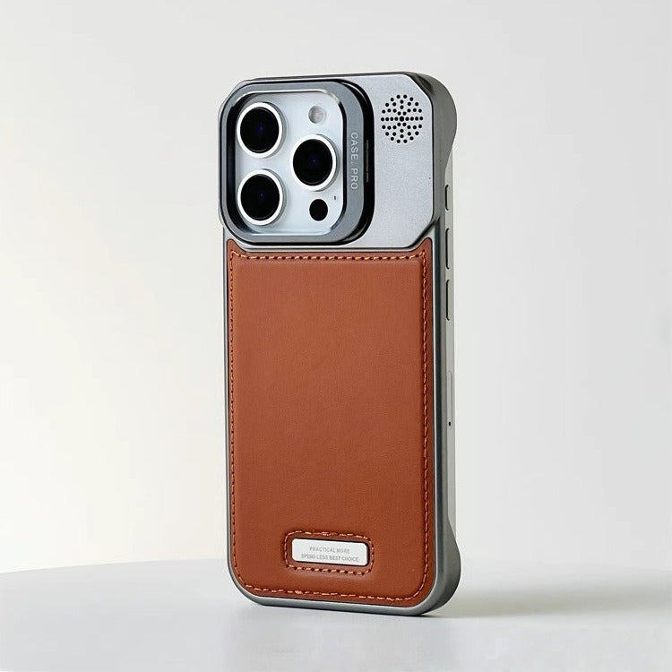Frameless Carbon Fiber Leather Magnetic Phone Case for iphone
