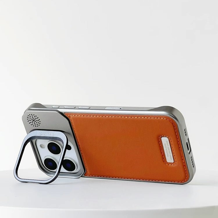Frameless Carbon Fiber Leather Magnetic Phone Case for iphone