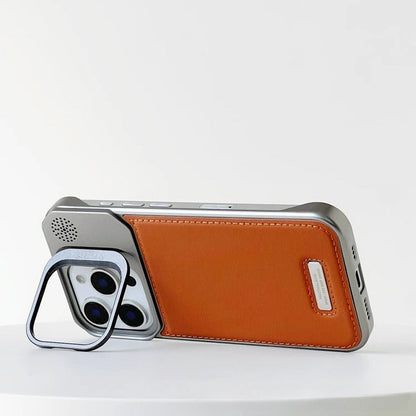 Frameless Carbon Fiber Leather Magnetic Phone Case for iphone