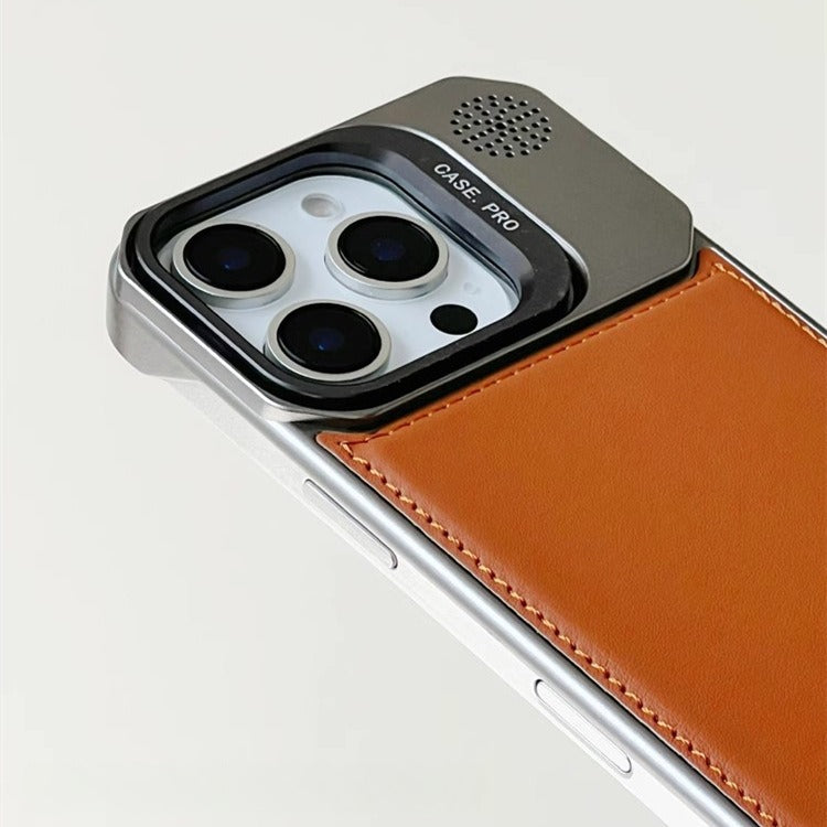 Frameless Carbon Fiber Leather Magnetic Phone Case for iphone