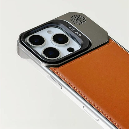 Frameless Carbon Fiber Leather Magnetic Phone Case for iphone