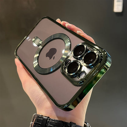 iPhone Clear Case – Fits MagSafe, Funda Stand, Glass Lens