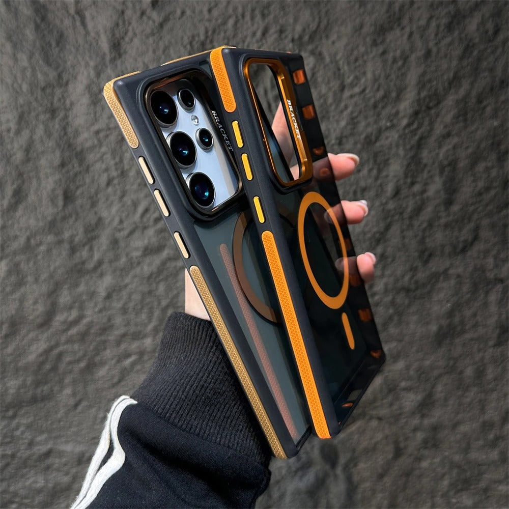 Lens Holder Magnetic Phone Case for Samsung S Series