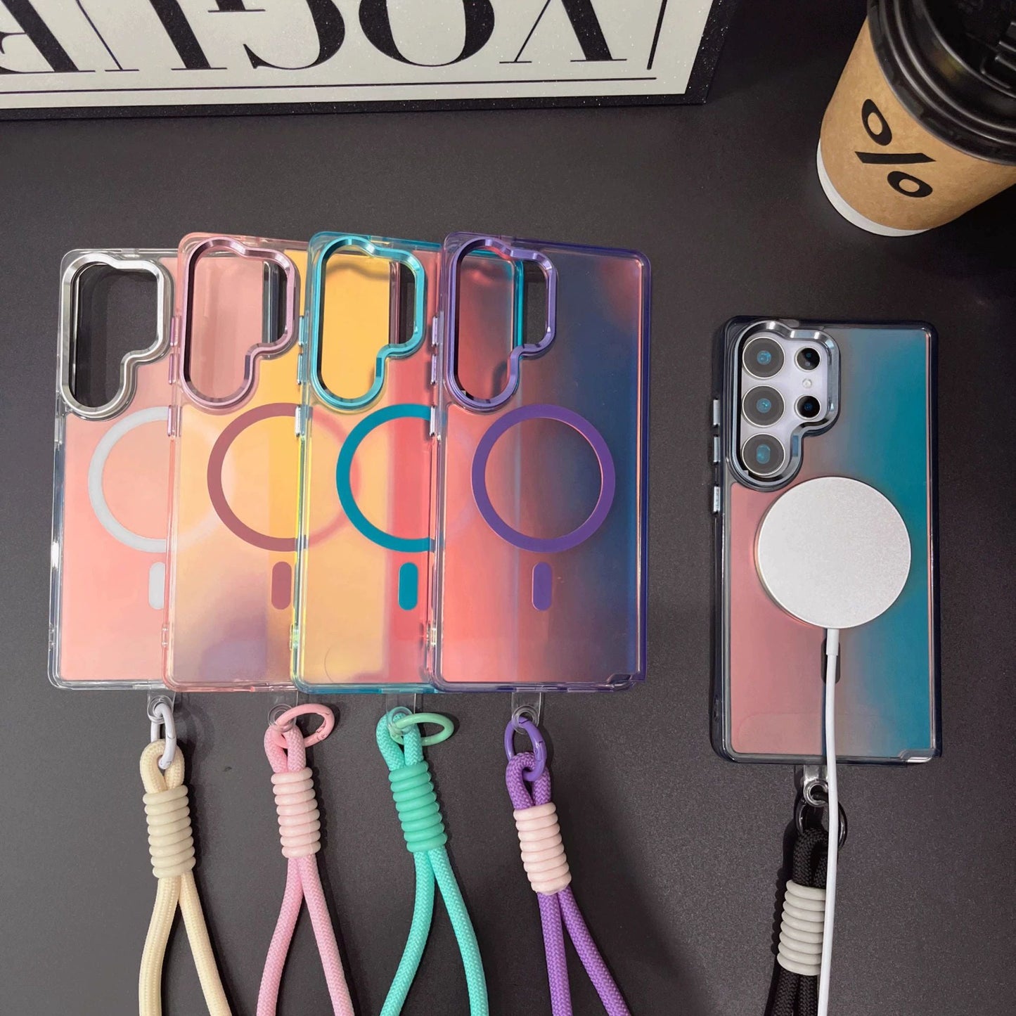 Magnetic Matte Gradient Phone Case for Galaxy Series