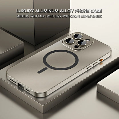 Premium Aluminum Alloy Frame with Magnetic Suction for iPhone Case