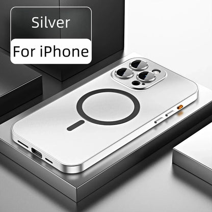 Premium Aluminum Alloy Frame with Magnetic Suction for iPhone Case