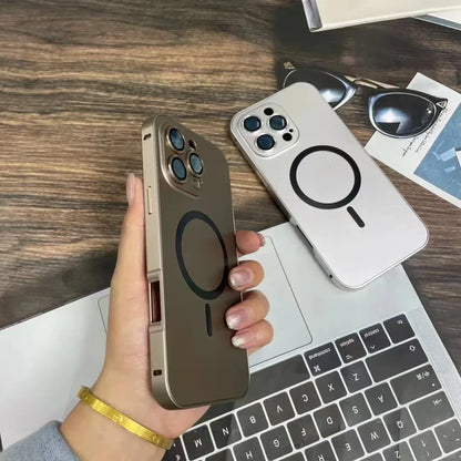 Premium Aluminum Alloy Frame with Magnetic Suction for iPhone Case