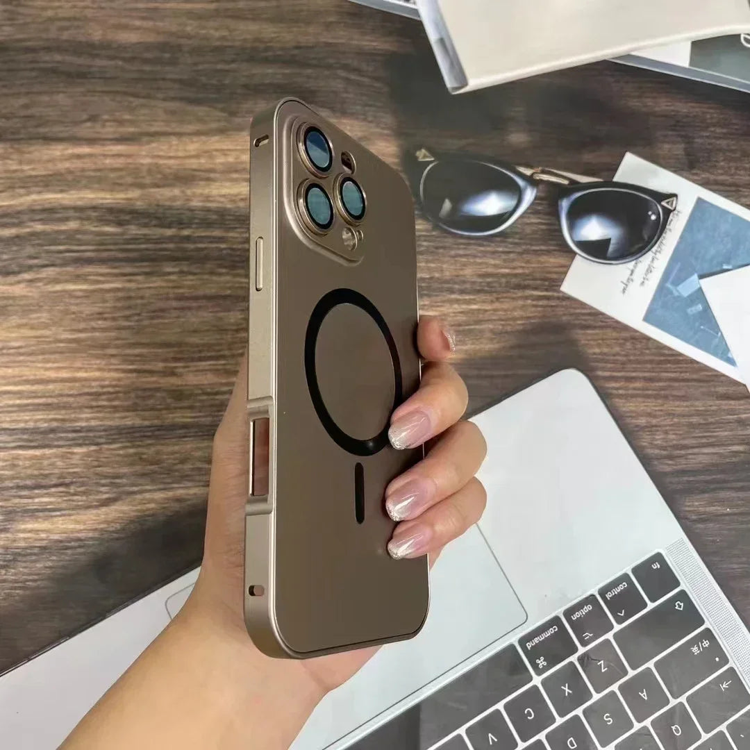 Premium Aluminum Alloy Frame with Magnetic Suction for iPhone Case