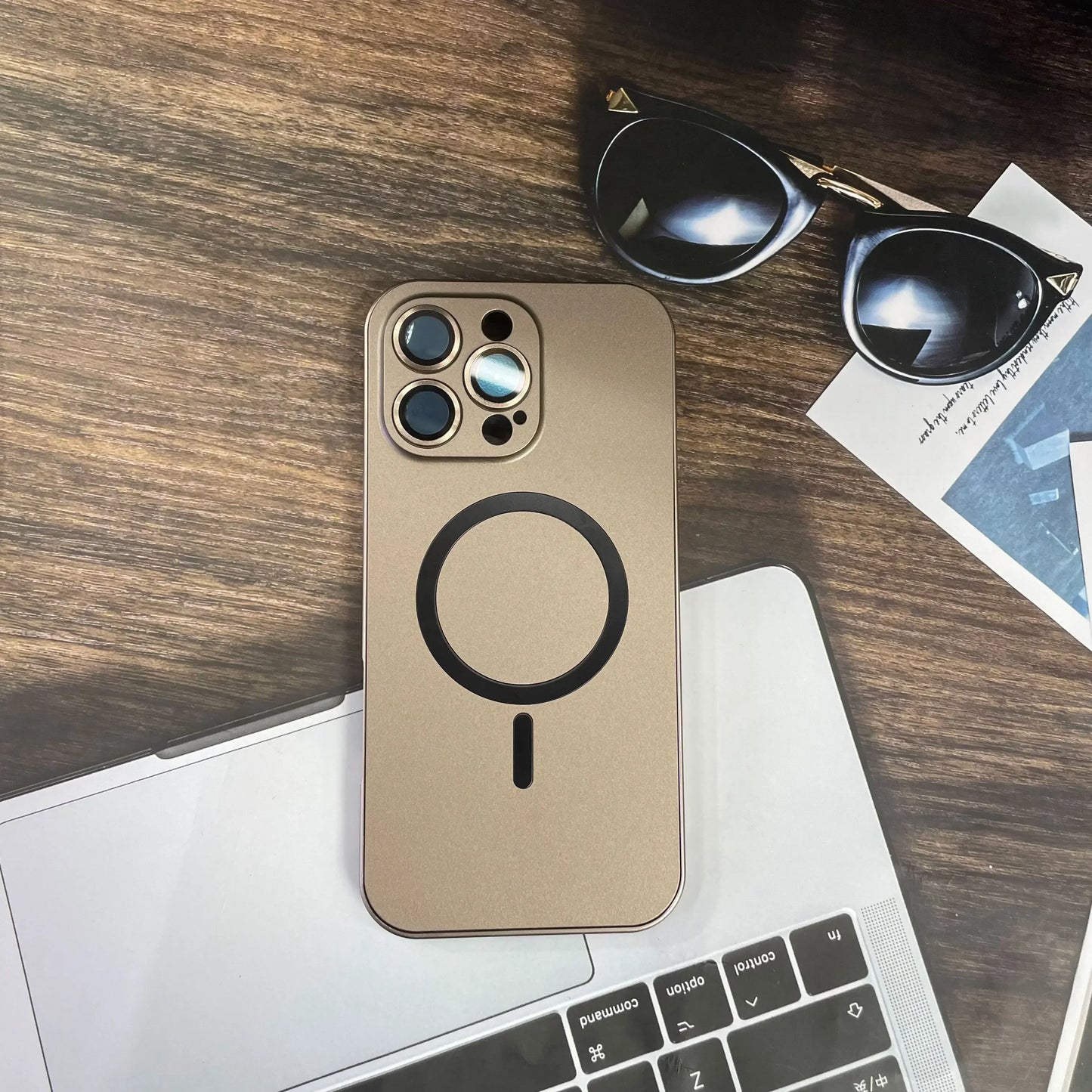 Premium Aluminum Alloy Frame with Magnetic Suction for iPhone Case