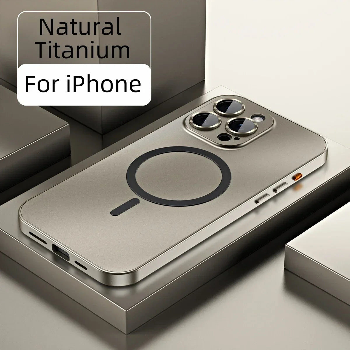 Premium Aluminum Alloy Frame with Magnetic Suction for iPhone Case